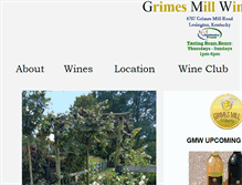 Tablet Screenshot of grimesmillwinery.com